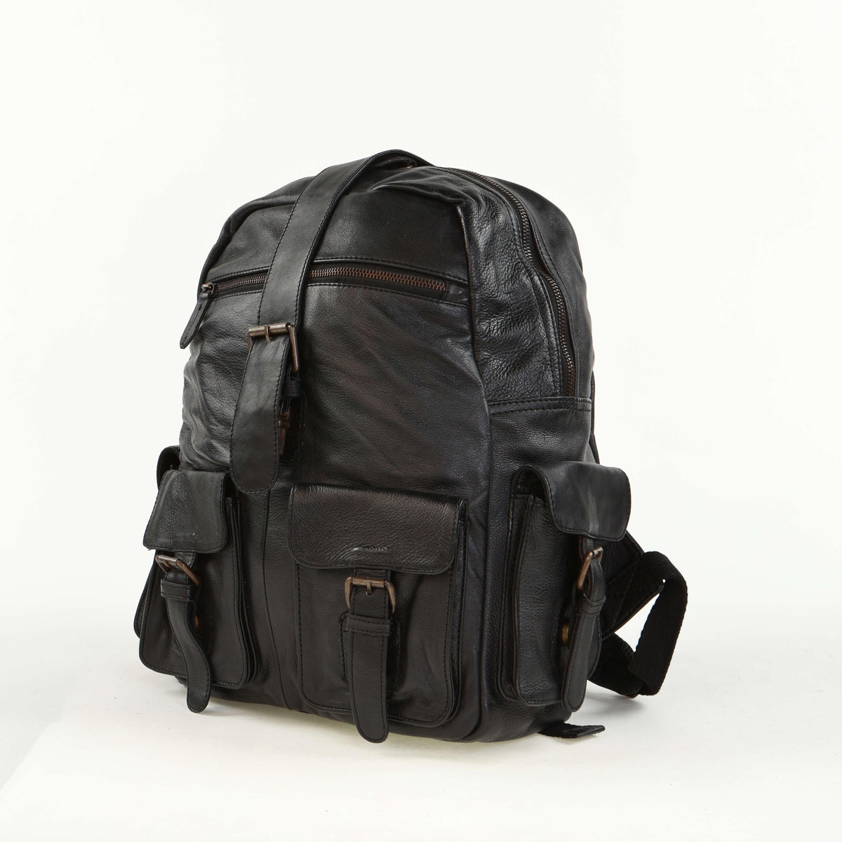 Shop Vintage Urban Leather Backpack - SKU: LBP-LUBP2-BRWN
