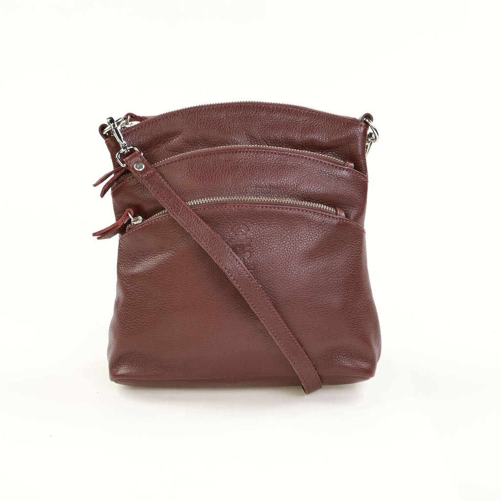 3 Zip Leather Crossbody