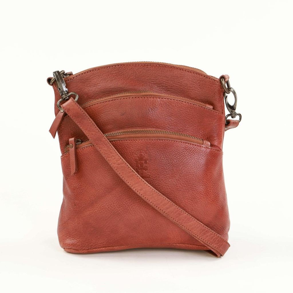 3 Zip Leather Crossbody