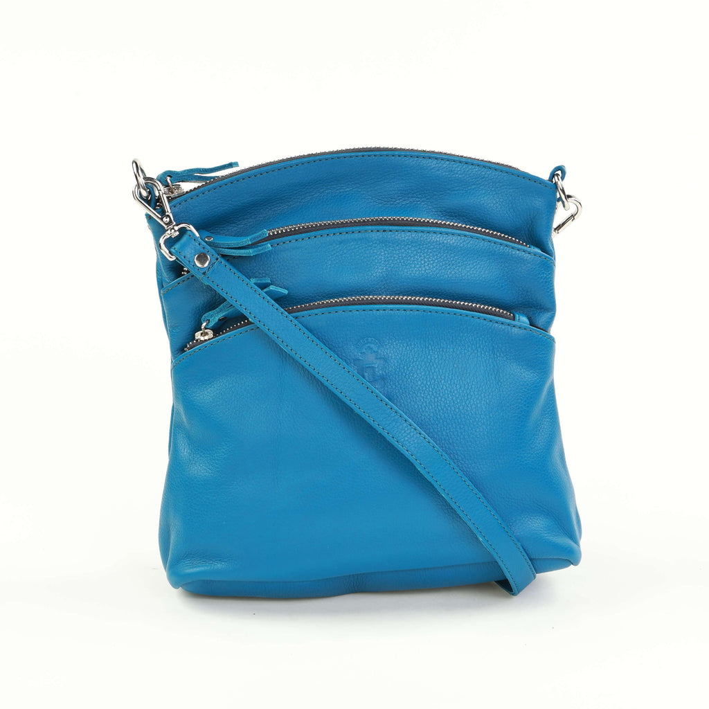 3 Zip Leather Crossbody