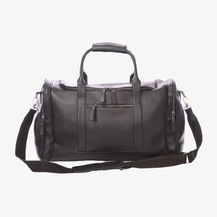 Black Leather Duffel Bag