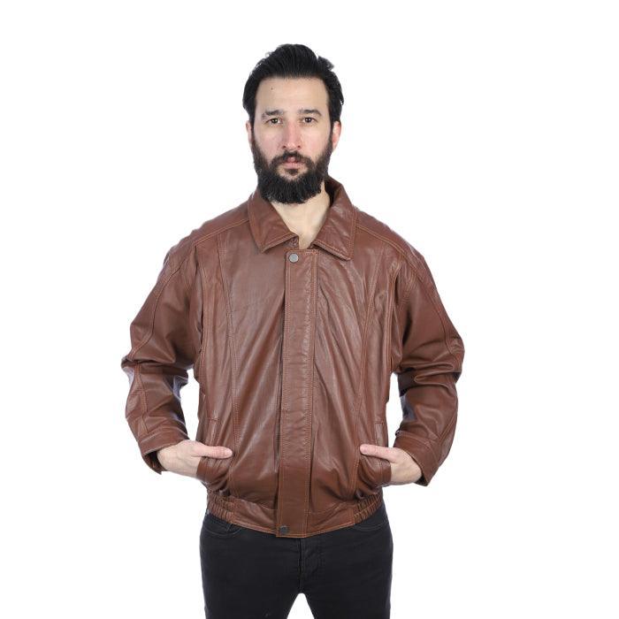 Shop Bomber Jacket - SKU: 5639-BRWN--2XL - Leather Jackets
