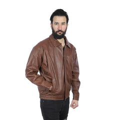 Shop Bomber Jacket - SKU: 5639-BRWN--2XL - Leather Jackets