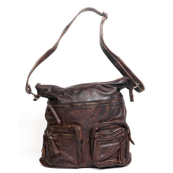 Destressed Leather crossbody