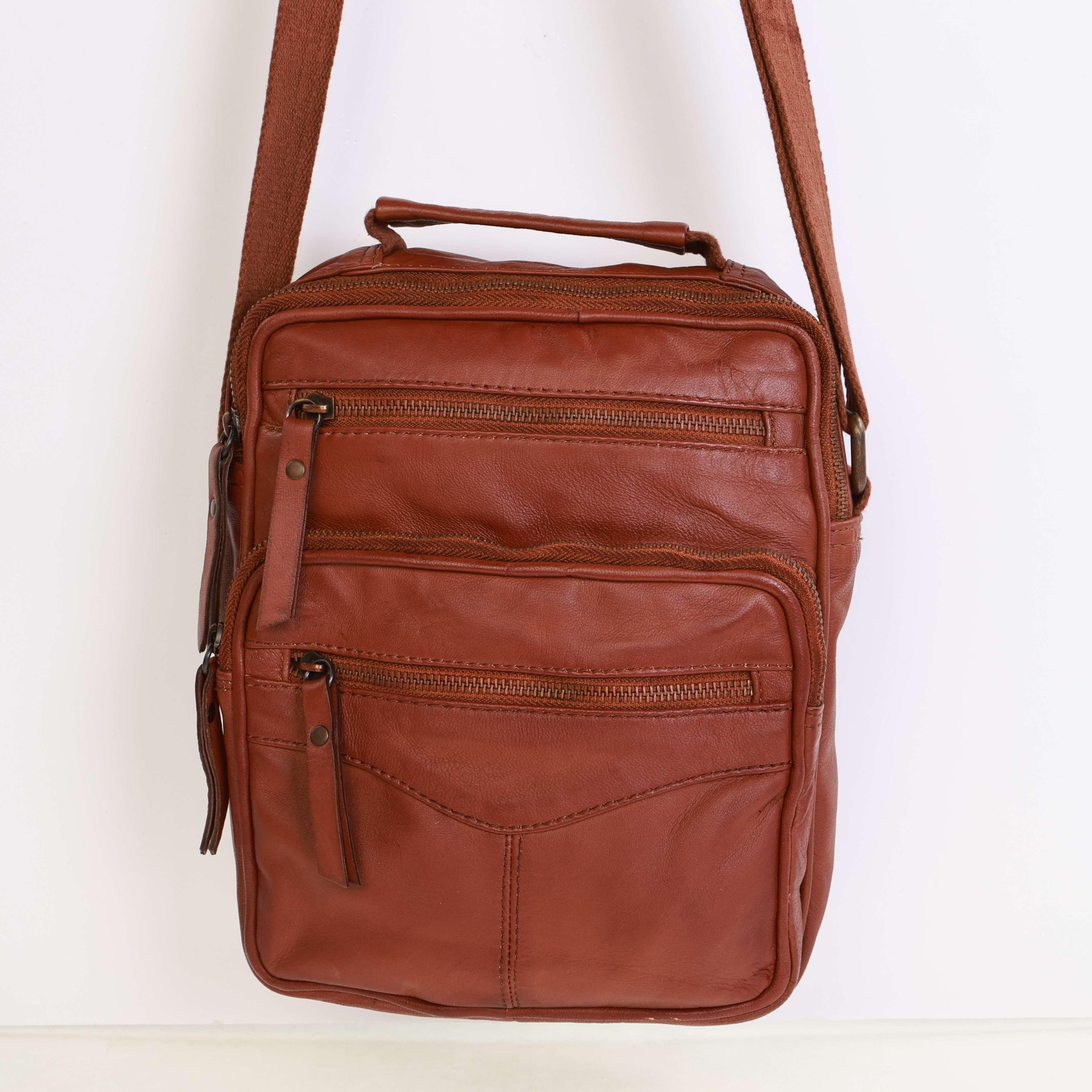 Shop Leather Side Bag - SKU: MLSB-AM7-COGN - Leather Bags and Handbags ...