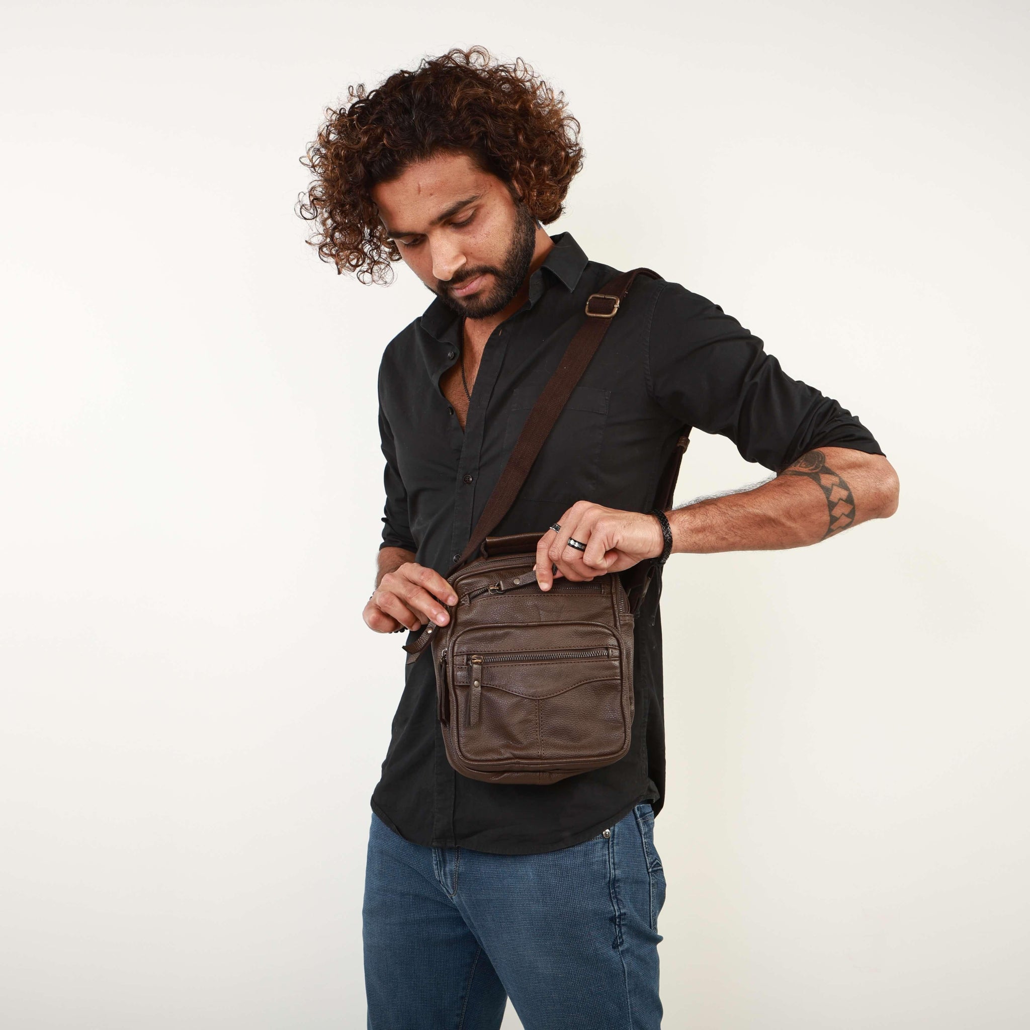 Shop Leather Side Bag - SKU: MLSB-AM7-COGN - Leather Bags and Handbags ...