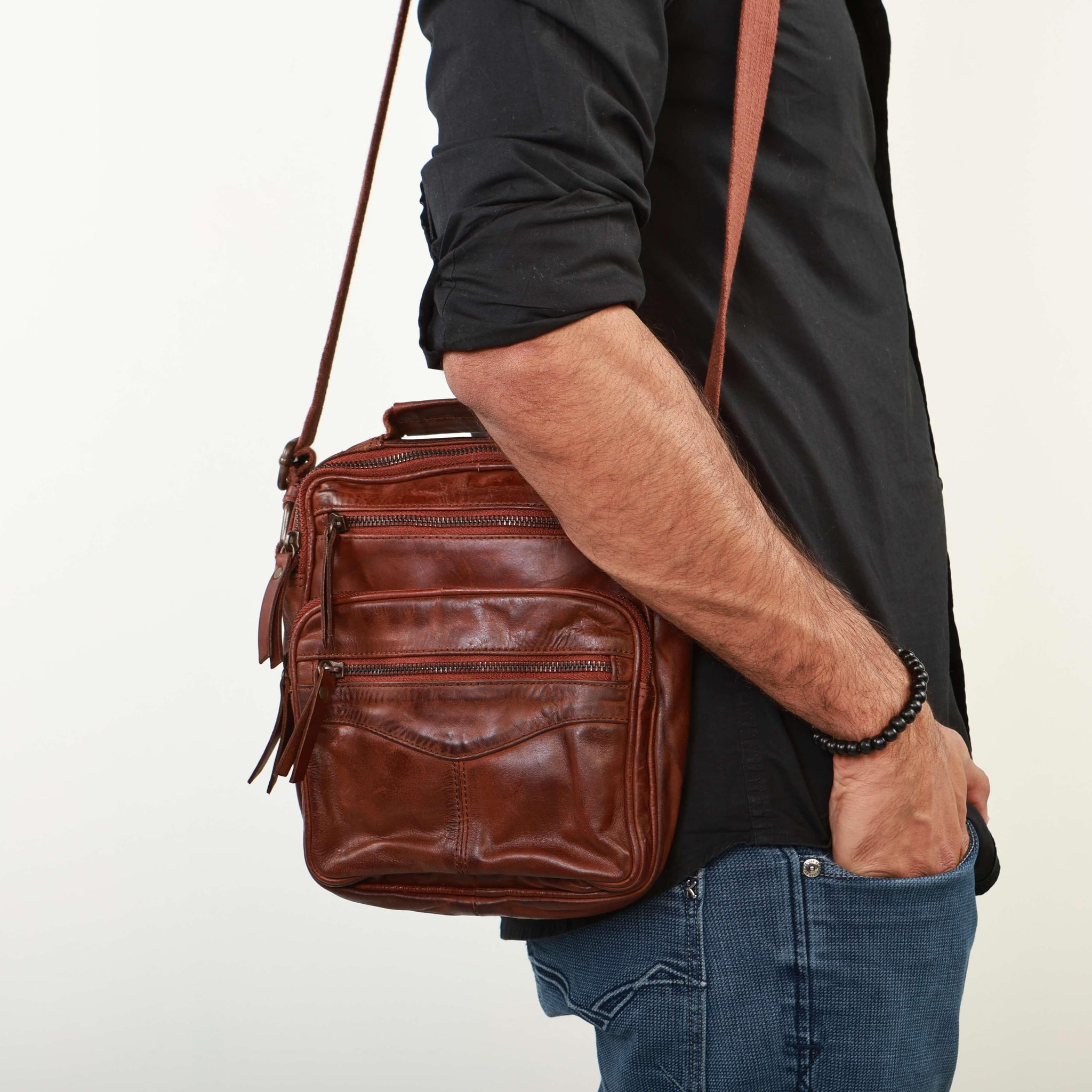 Shop Leather Side Bag - SKU: MLSB-AM7-COGN - Leather Bags and Handbags ...