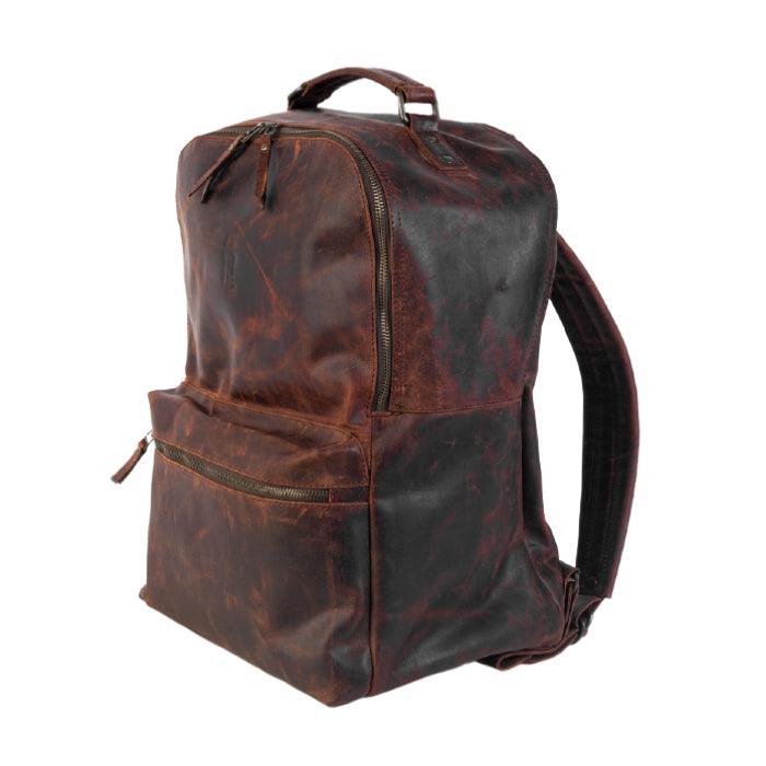 bleecker traveler backpack in mixed leather Shop Traveler's Leather Backpack - SKU: LBP-3229B-BLK