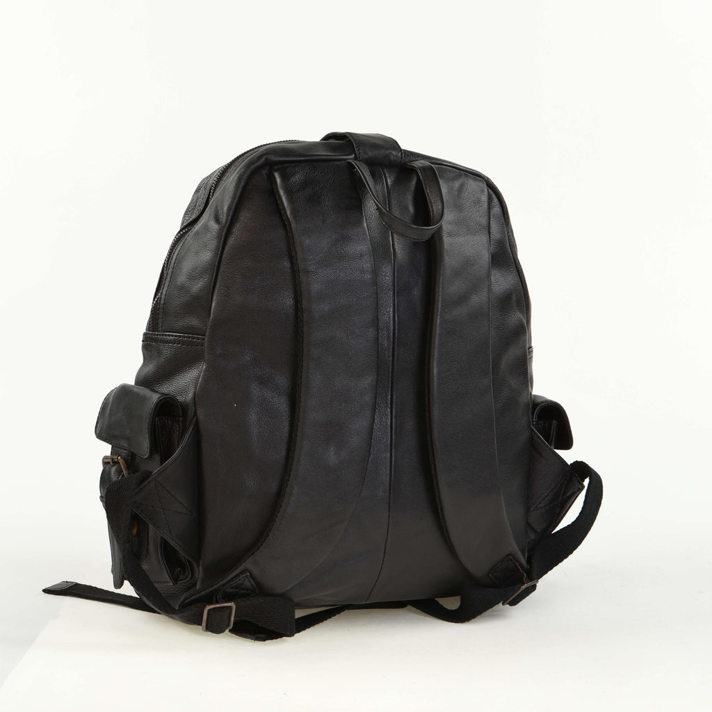 distressed black leather backpack Shop Vintage Urban Leather Backpack - SKU: LBP-LUBP2-BRWN