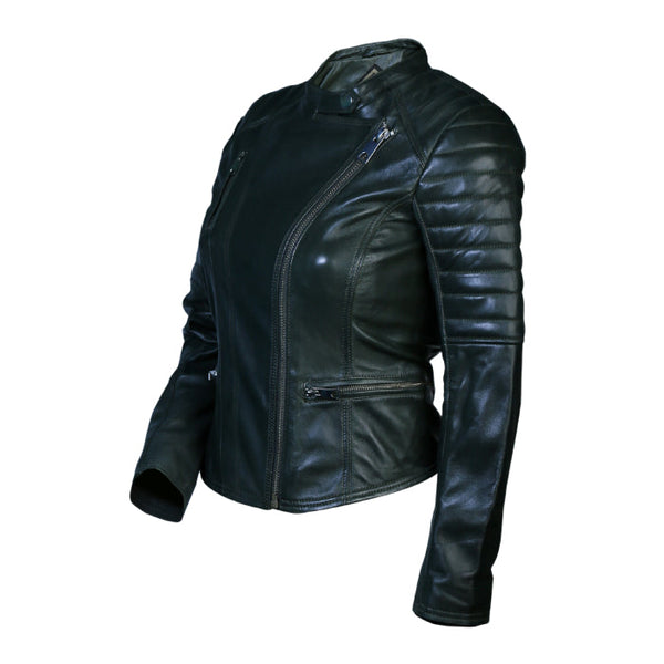 Leather Retail Pure Genuine Leather Biker Jacket For Women